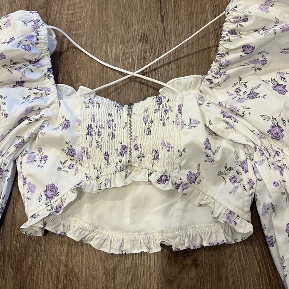 BNWT For Love and Lemons Leslie Blouse in Multi - Picture 10 of 14